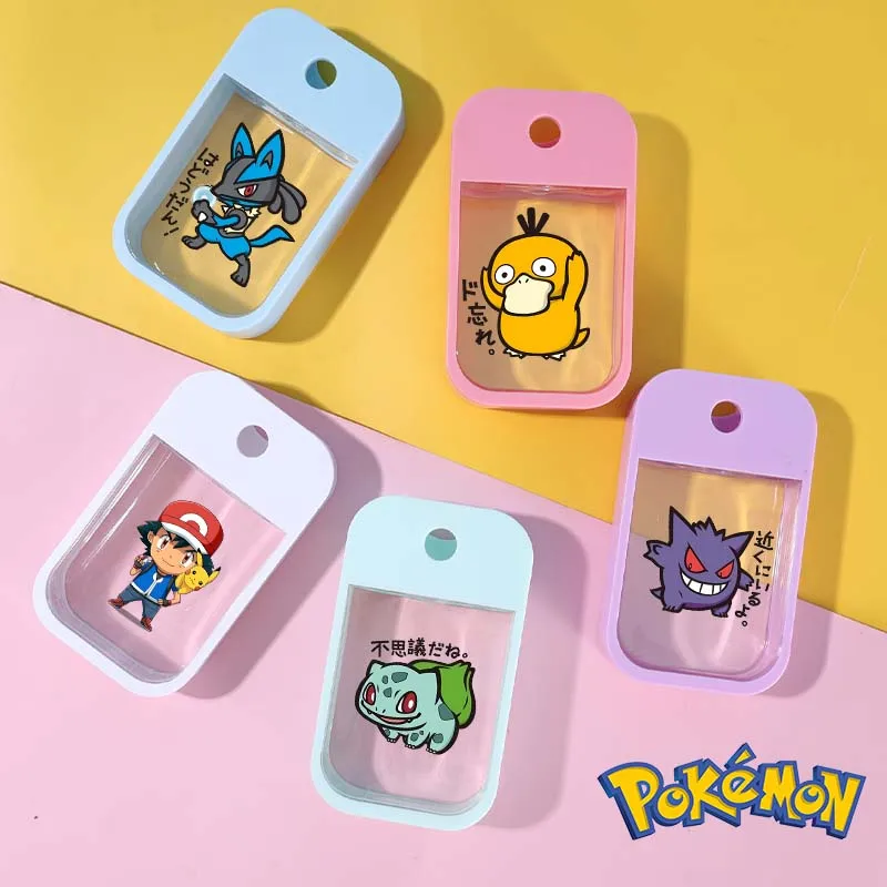 

Pokemons Skin Care Water Spray Bottle Convenient Card Style Partitioned Bottles Portable Perfume Flask Travel Supplie Anime Gift