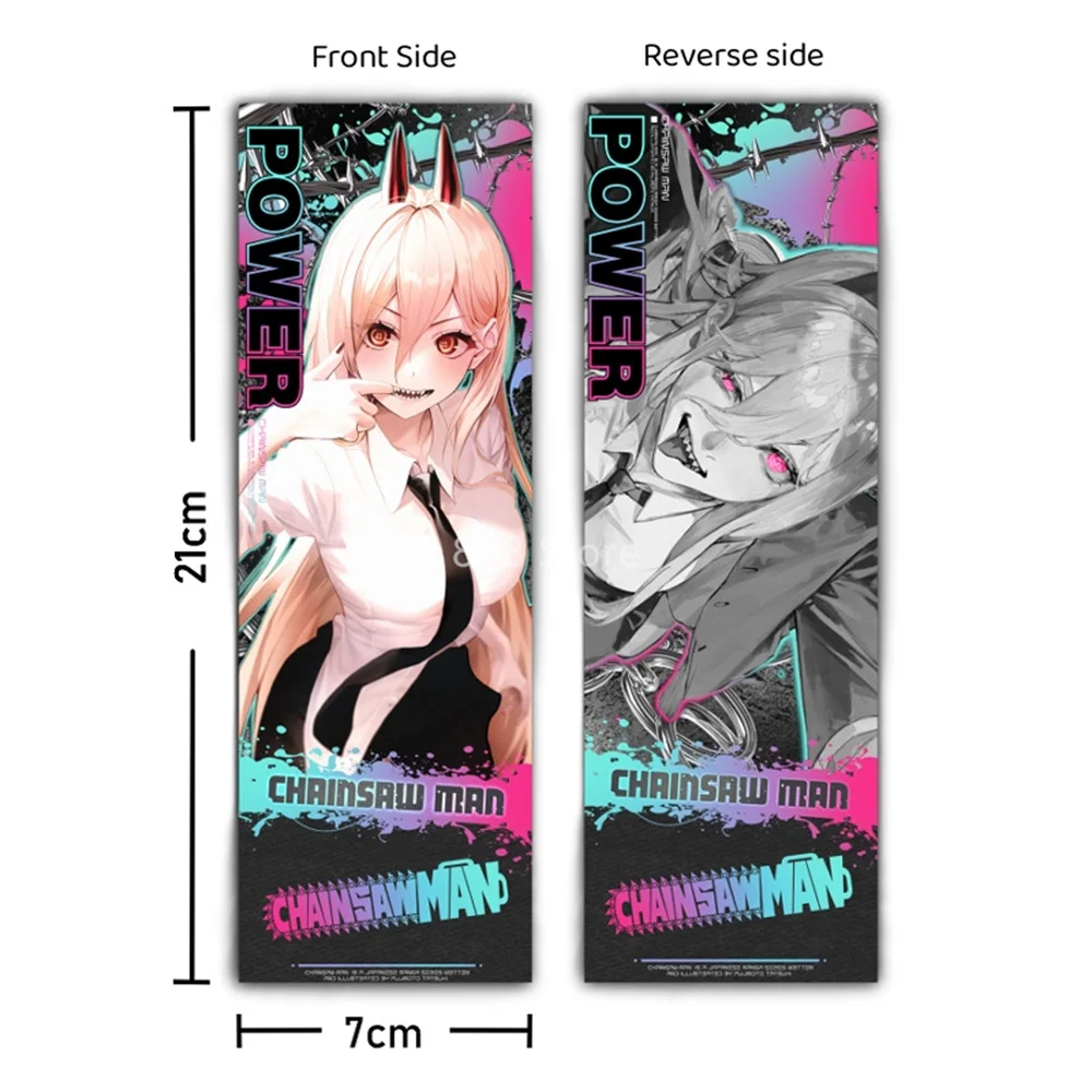 Chainsaw Man Cartão Postal Cartões Bookmark, Bilhetes populares Laser, Pochita Denji Makima Poder Aki Personagens, Personalidade na moda, Hot New