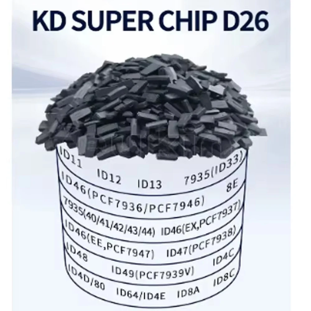 10pcs KEYDIY KD Super Chip D26 Support 7935(ID33) ID46 ID8E ID8A ID8C Support 96 Bit 48 Clone Support Work for KDX2 KD-MAX KD-X4