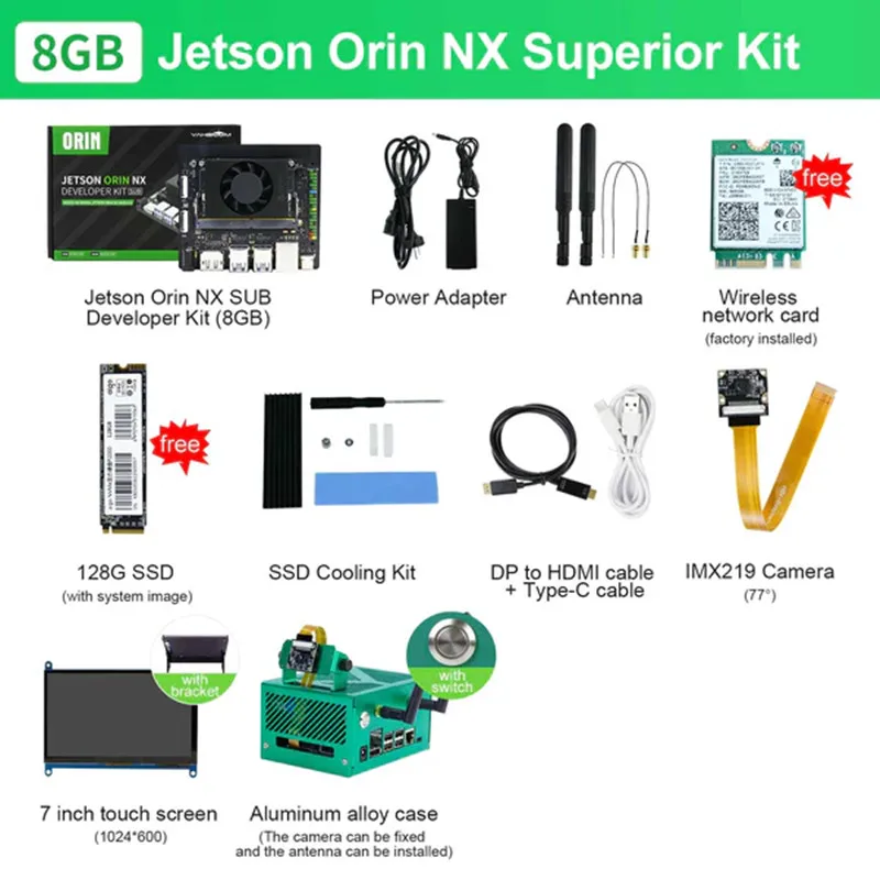 Jetson Orin NX SUB Developer Kit with 8GB/16GB RAM Based On NVIDIA Core Module For ROS AI Project Performance Deep Learner