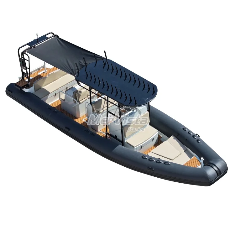 Yacht pontone gonfiabile di salvataggio sportivo in alluminio da 28 piedi del produttore di barche in Cina