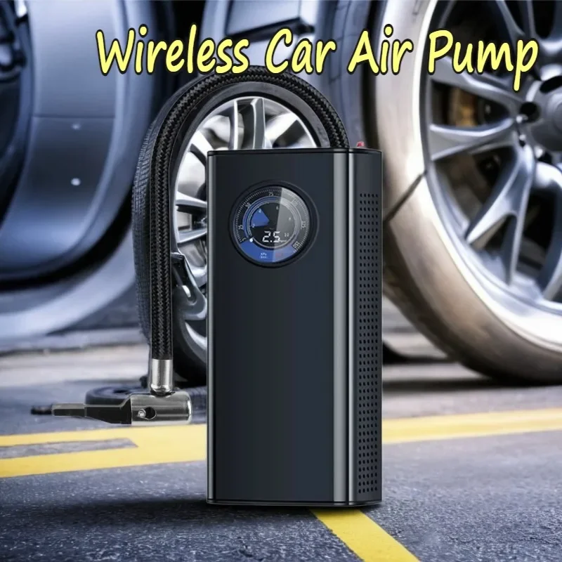 Mini Car Wireless Rechargeable Air Pump Inflator Portable Air Compressor Tire Electric Inflator Tires Motorcycle Car Maintenance