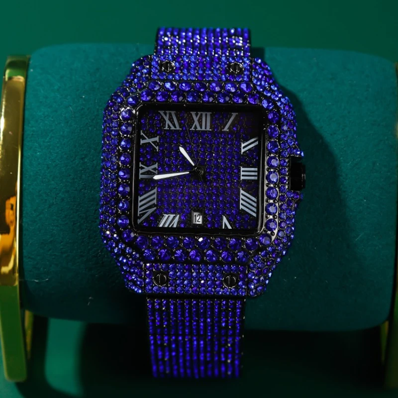 Men's Retro Diamond Watch | Multi functional | Stainless Steel Diamond Strap