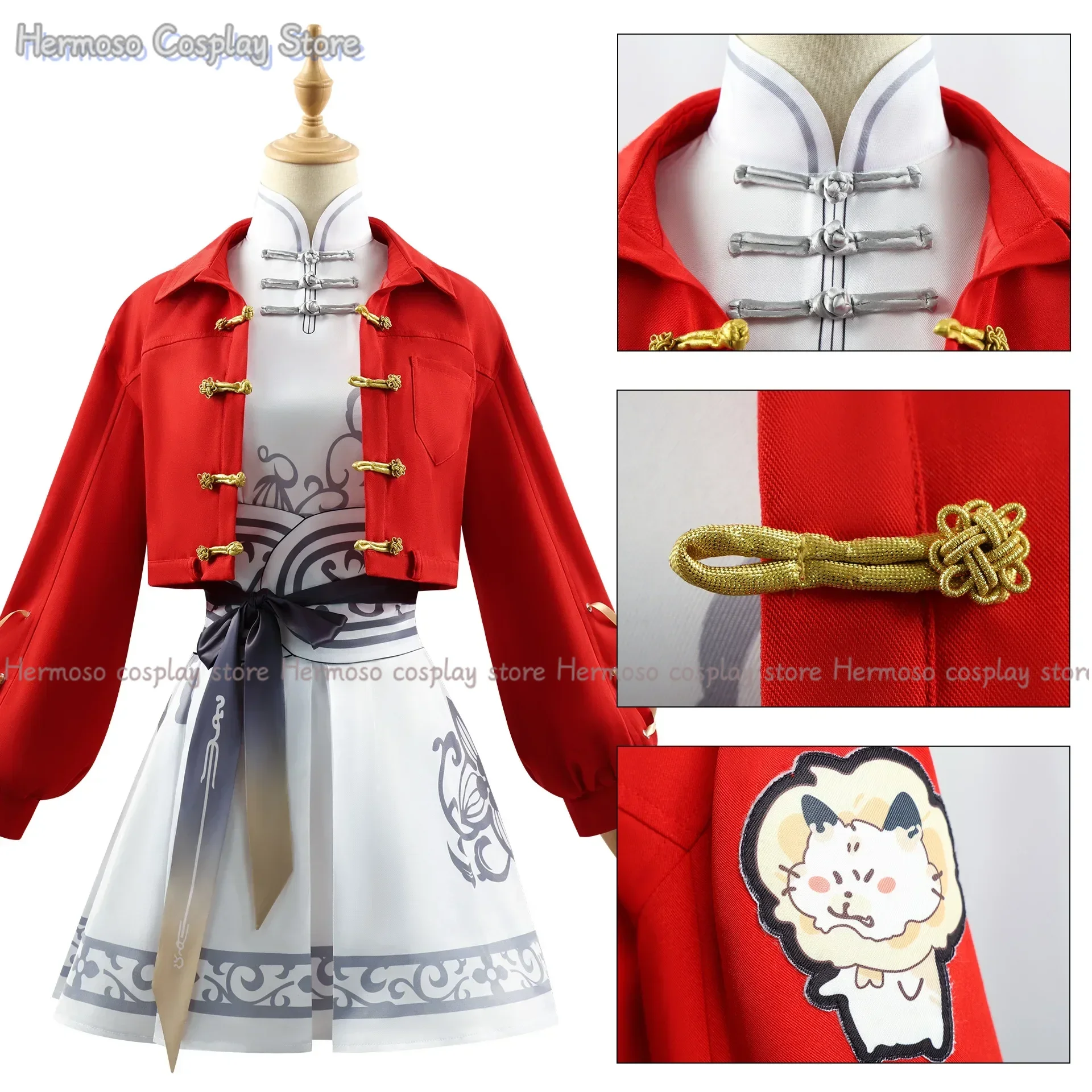 Cosplay Light Dragon Return Cosplay Costume Halloween Christmas Convention Game Light Top Skirt Earrings Hairpins Uniform Outfit