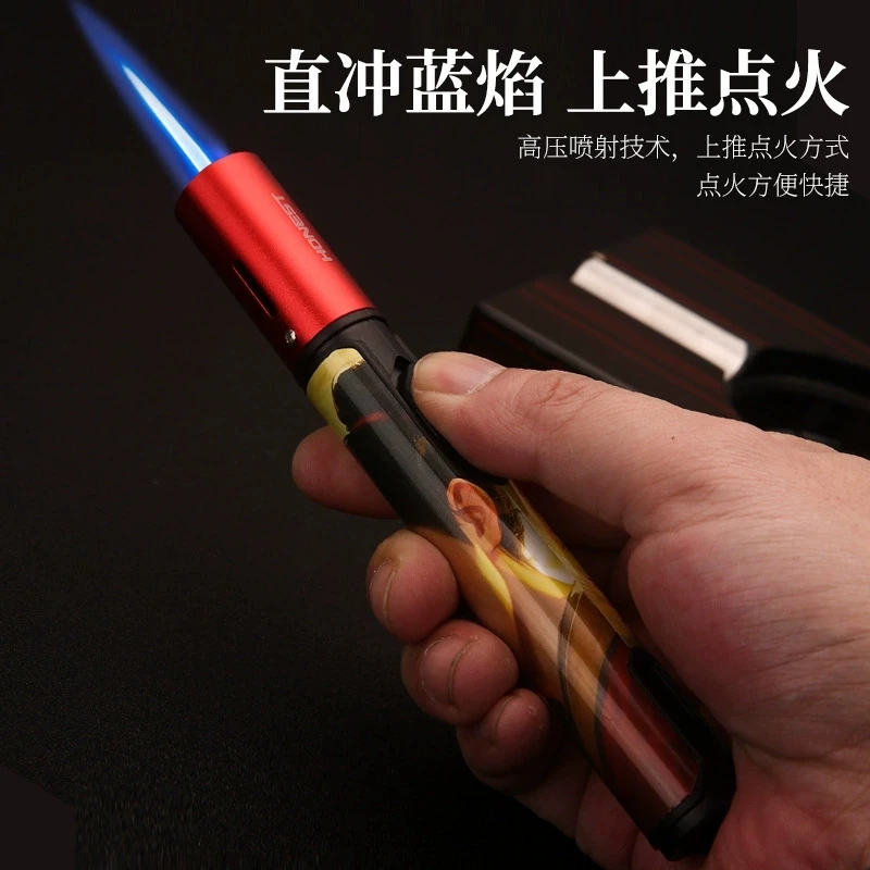 

Inflatable lighter, wind-proof, high-temperature spray, cigar moxibustion igniter