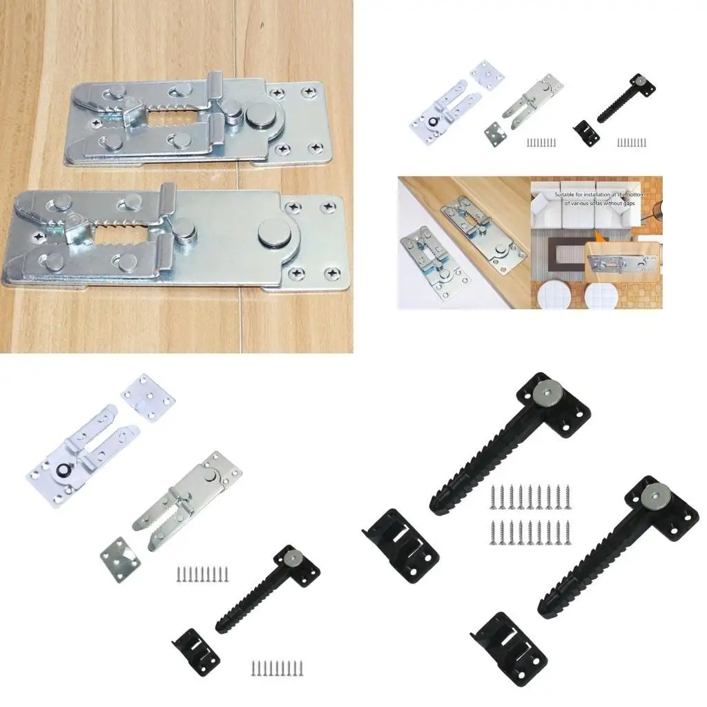 

R9UF Adjustable Joint Connectors Heavy Duty Sofa Hinges Secure & Stable Solution for Home and Commercial Furniture 2 Pack