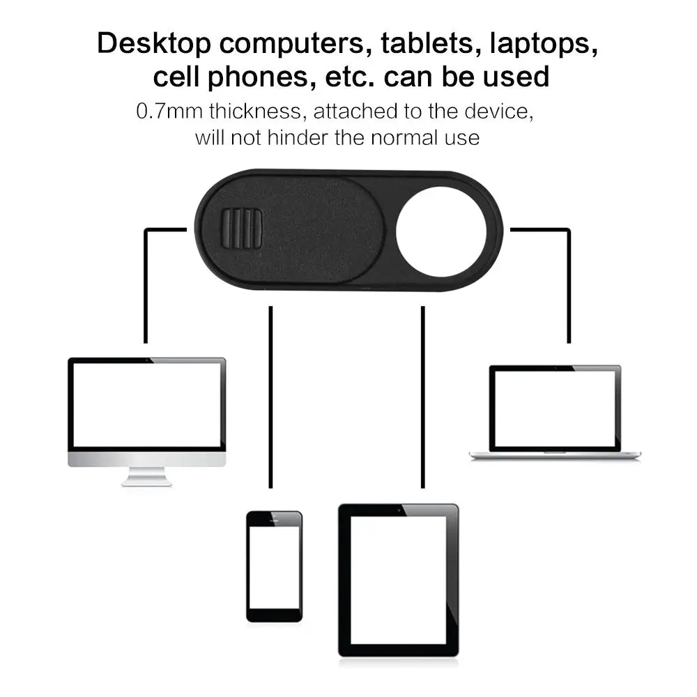 Penutup Kamera Plastik Perekat Magnet Slider Lensa Privasi Stiker WebCam Untuk Laptop iPad PC Mac Tablet