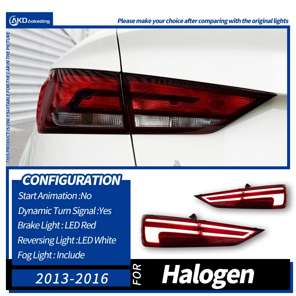 Audi A3 8V Limousine Sedan 2013-2020 Led Auto Achterlicht Assemblage Upgrade Dynamische Richtingaanwijzer Lamp Accessoires - afbeelding 1