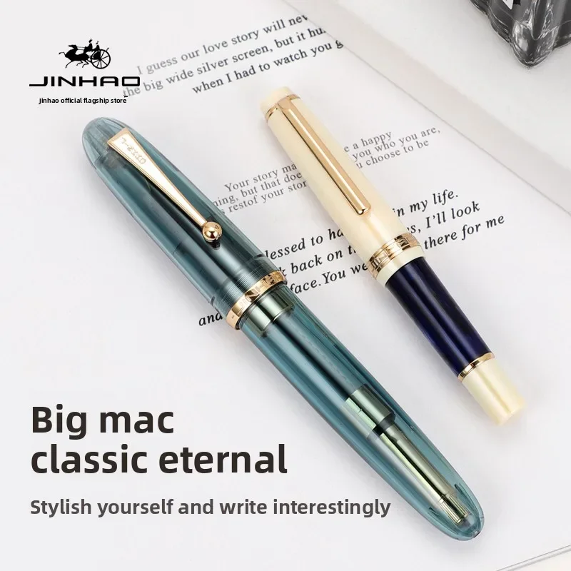 

Jinhao fountain pen 9019 Adult Business Office Practice Calligraphy Signature Pen Gift Box Ink Bag Replaceable Art Pen Gift