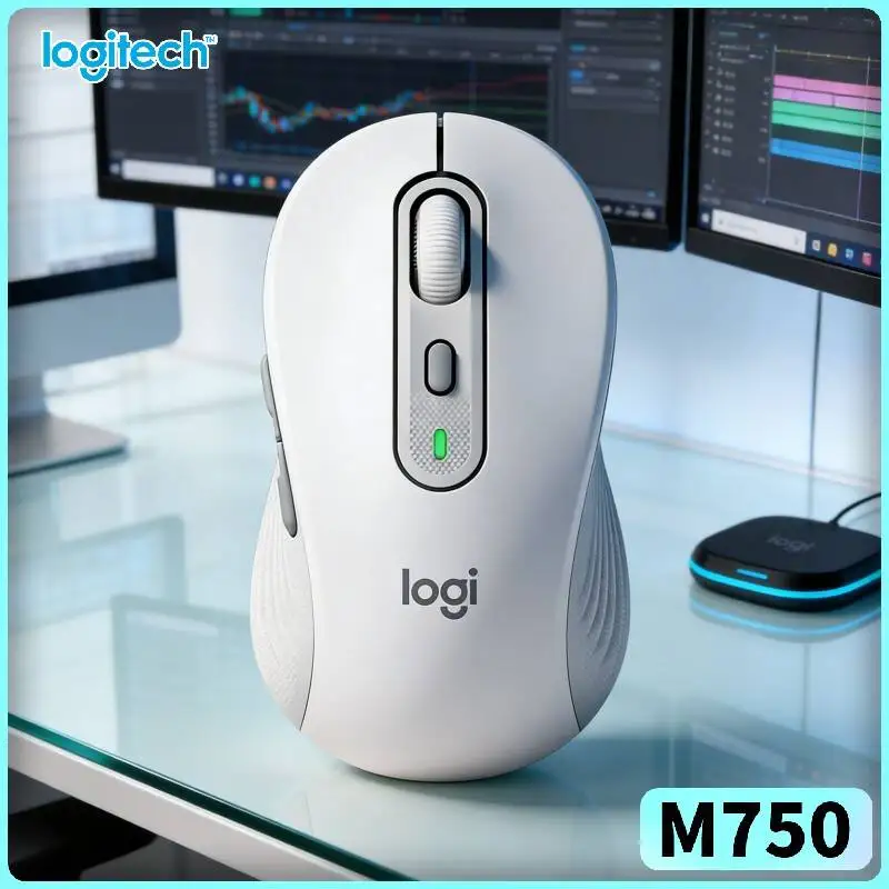 M750 Silent Signature Mouse - Quiet Clicks, SmartWheel, Recycled Plastic, 10m Range, Home Office Essential