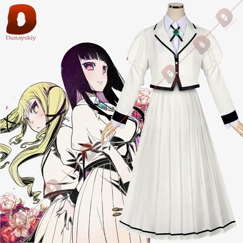 

Rikisha Suzunomiya/Otoha Kurotsuki Cosplay Anime Rock Is a Lady's Modesty Costume S-2XL White Lolita Skirt for Halloween Party