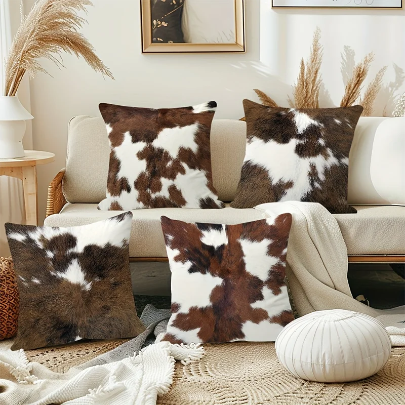 Cow Pattern Decorative Cushions For Cozy Home Polyester pillowcase, sofa decorative cushion cov Headboard Pillow