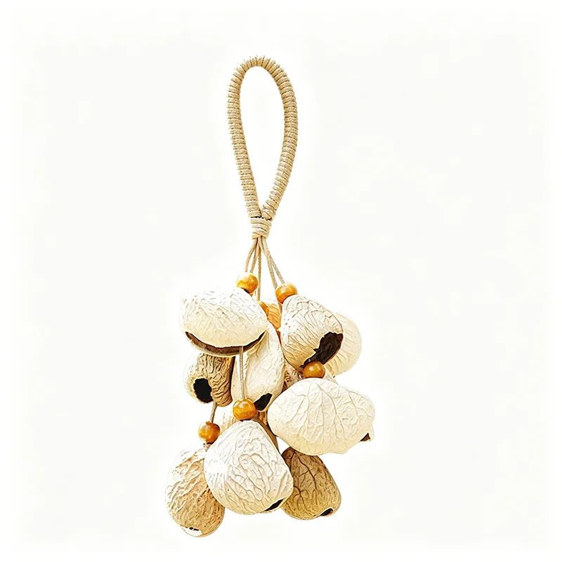 Picture 5: Handmade Nutshell Chimes Hand Bell Portable Sound Healing Fruit Shell Chime for Meditation Yoga Relax