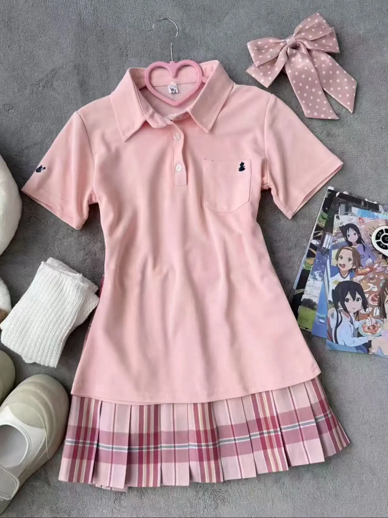 

Fre Spor ort Sve irt orm Sle JK School orm Pure Color Вышитый ket Универсальный Casual Faion