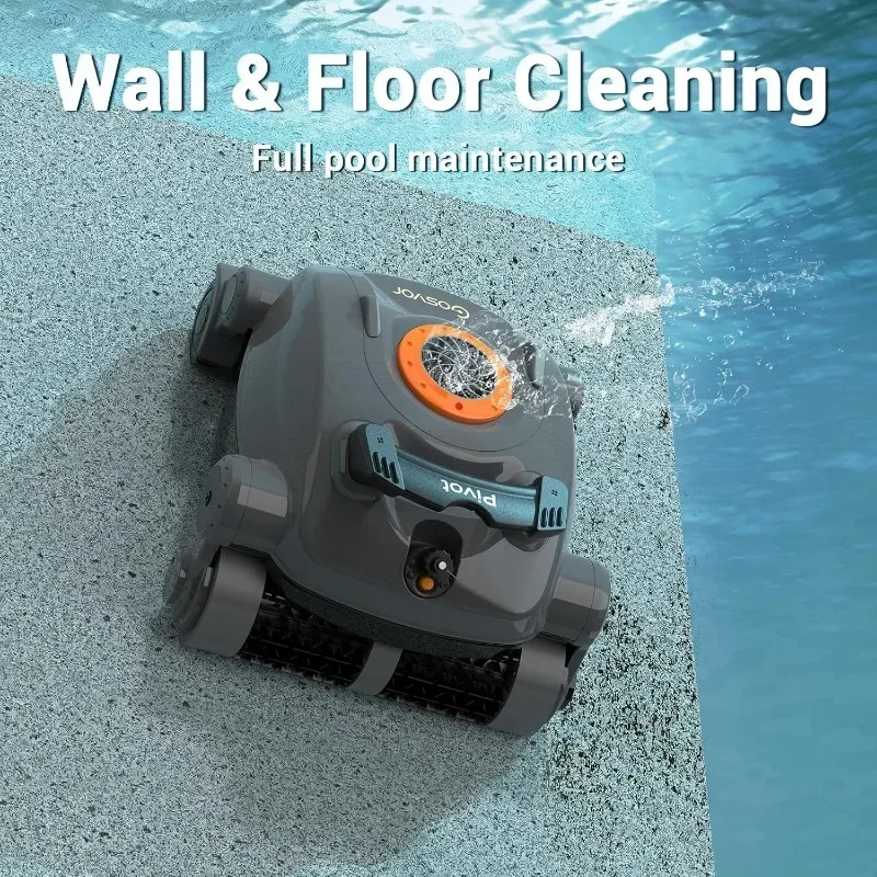 Gosvor-Robot limpiador inalámbrico para piscina, aspirador automático para piscina, escalada en pared, Triple Motor, batería de larga duración, parada automática