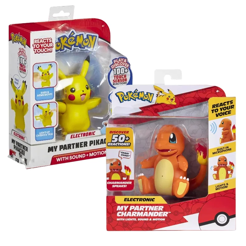 POKEMON Pikachu Charmander Electric Smart Touch Interactive Action Figures Touch Control Sound Light Doll Electronic Pet KidsToy