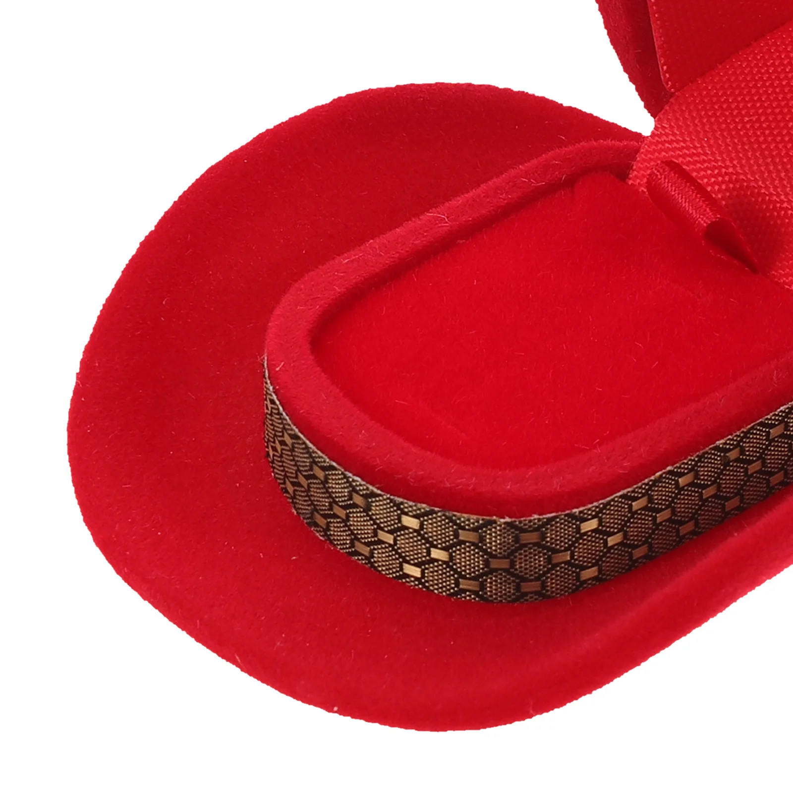 3Pcs Creative Ring Box Cowboy Hat Jewelry Box Vintage Western Ring Storage Case for Engagement Wedding Display