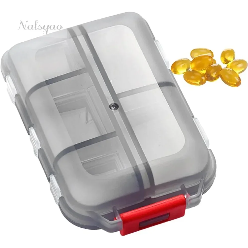 Portable Small Weekly Travel Pill Organizer 10 Grids Pill Case Pocket Medicine Box Mini Container
