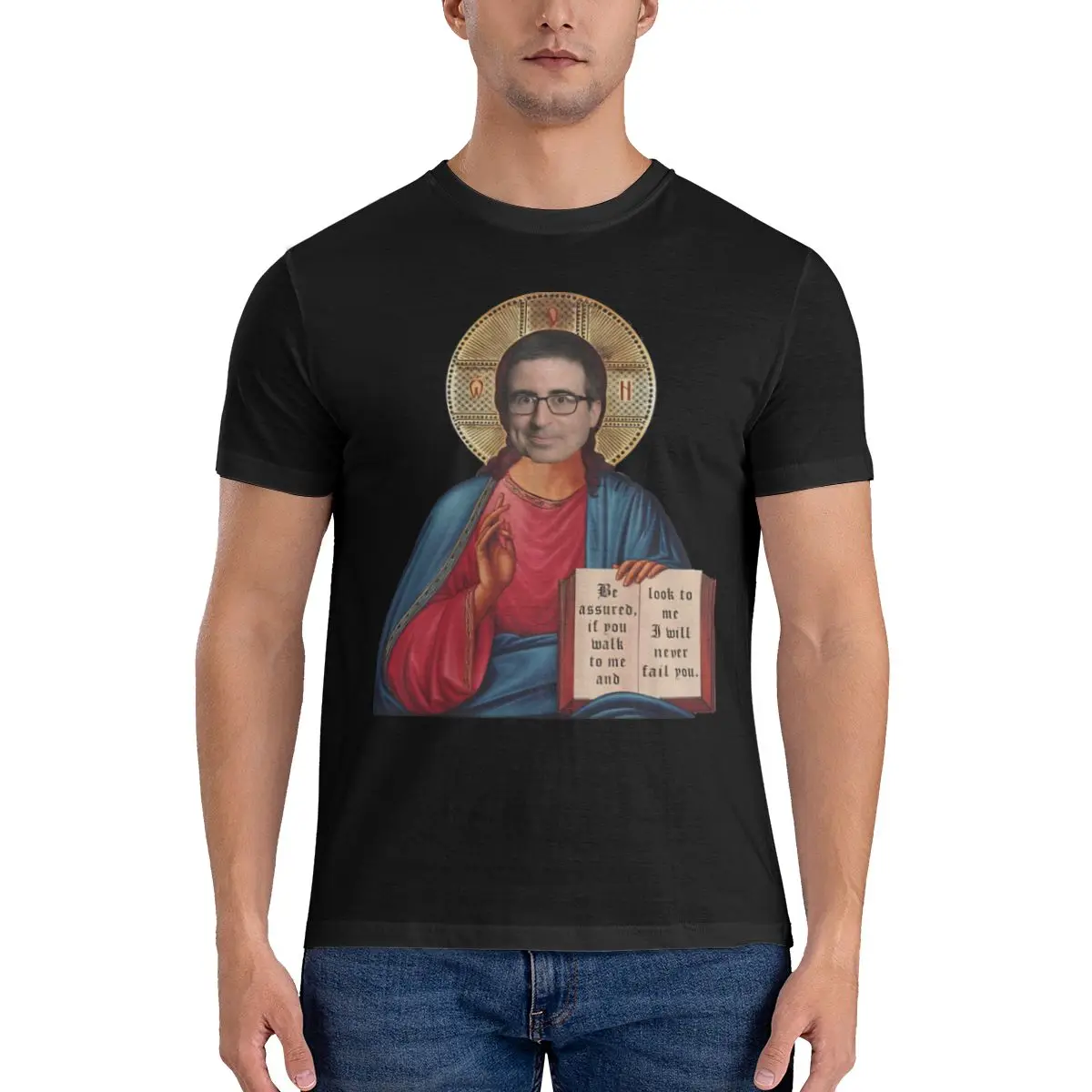 Men T-Shirt John Oliver Coffee Funny Crazy 100% Cotton Tees Short Sleeve John Oliver T Shirt Crewneck Clothes Printed