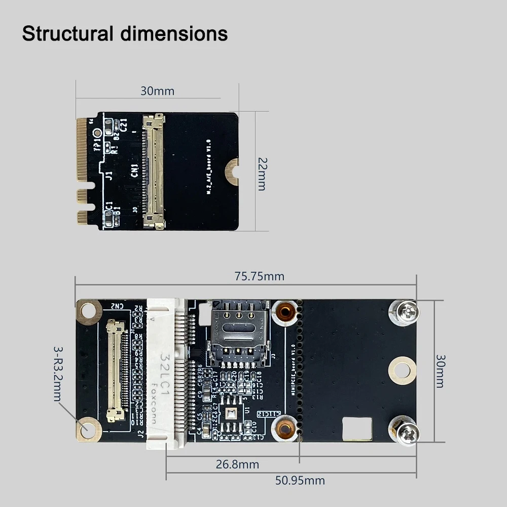 Interfaccia Intel Gigabit NIC i210AT/i211AT mPCIE M.2 NVME di grado industriale chiave ETHERCAT M.2 A + E A mPCle A figura intera opzionale