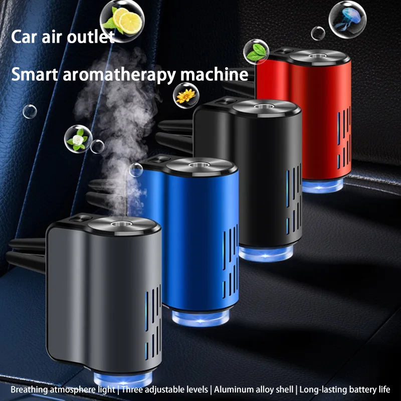 Ambientador inteligente para coche, tres niveles de aroma de concentración ajustables, difusor portátil para coche, ambientador, difusor de aromaterapia para coche