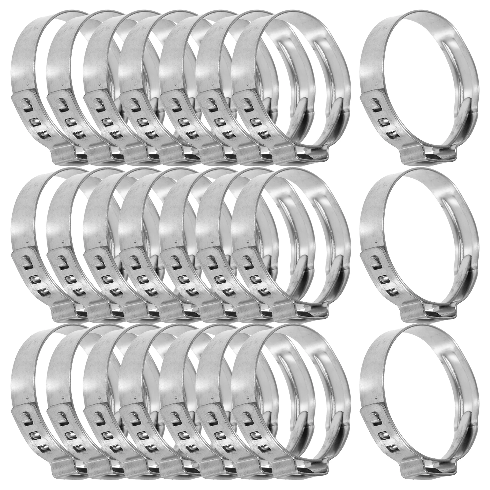 

24pcs Stainless Steel Clamps Crimp Rings Tubing Clips For Pex Pipe Fittings Water Ring Clamp Hose Clamp Pex Tools