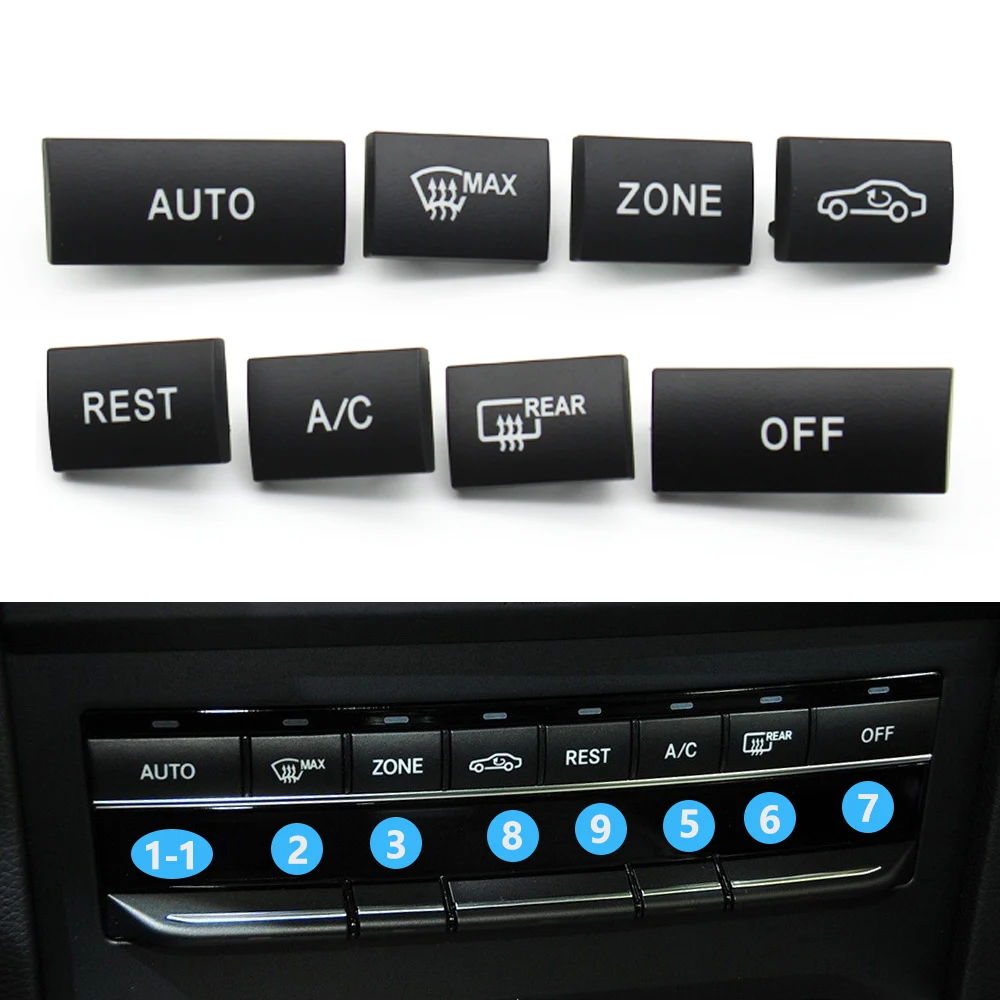 Central Console AC Heater Button Switch Cover Climate Control Button For BENZ E Class W212 W207 E200 E250 E300 E350 E400 E500