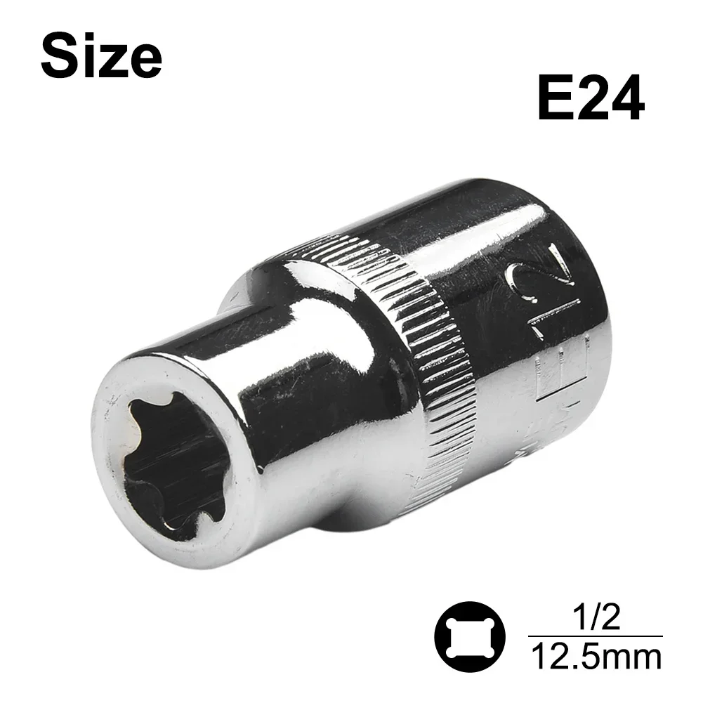 1/2 Torx E Type Sockets Screwdriver E10 E12 E14 E16 E18 E20 E22 E24 For Ratchet Wrench Head Post Bent Rod Driver Join Hand Tools