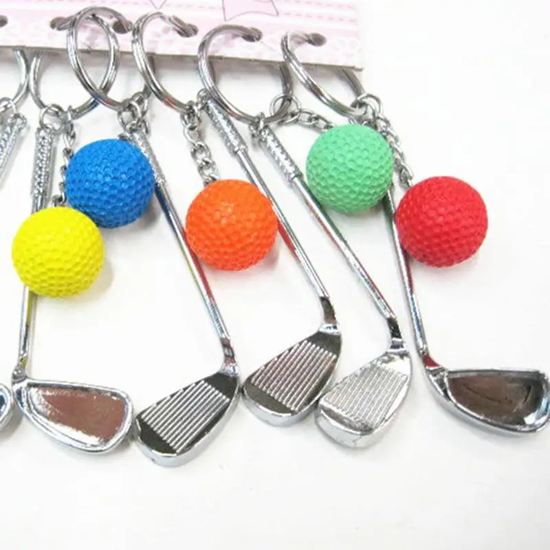 Golf Keychains For Men Sports Keyring Golf Club Charm Metal Cute Golf Key Chains For Purse Bag Backpack Keychain Accessories