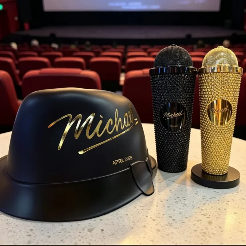 Vaso con forma de sombrero y micrófono de Michael Jackson, estilo Superstar Road Movie, para bebidas, contenedor de palomitas, regalo para fans, souvenir.