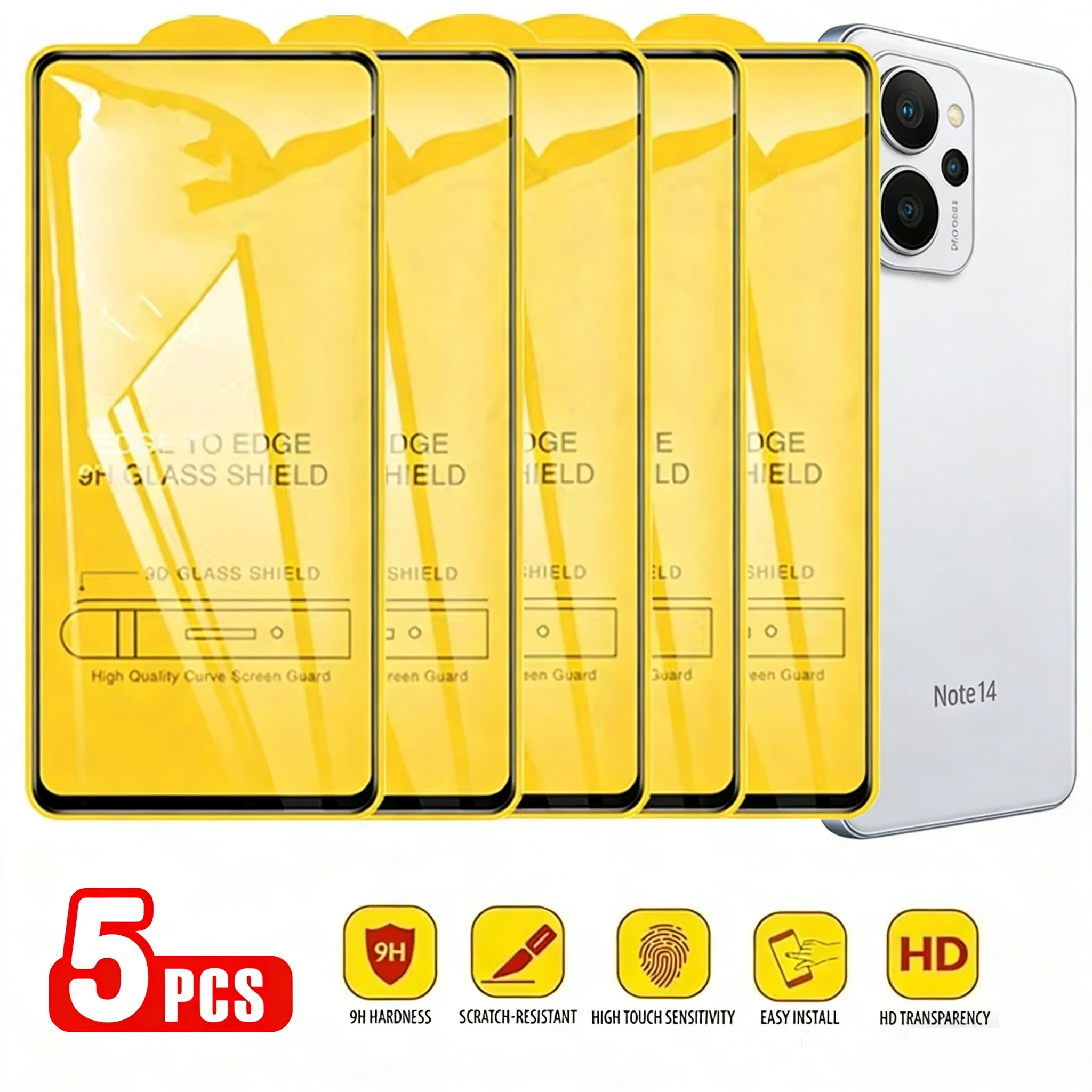 

Защитное стекло 9D для Redmi Note 14, 13, 9, 11, 7, 15C, 14C, 12, 10, 10X, 10, 9, 8 Pro, A4, 7, 7 Pro, 13C, 11S, 10S, 14S