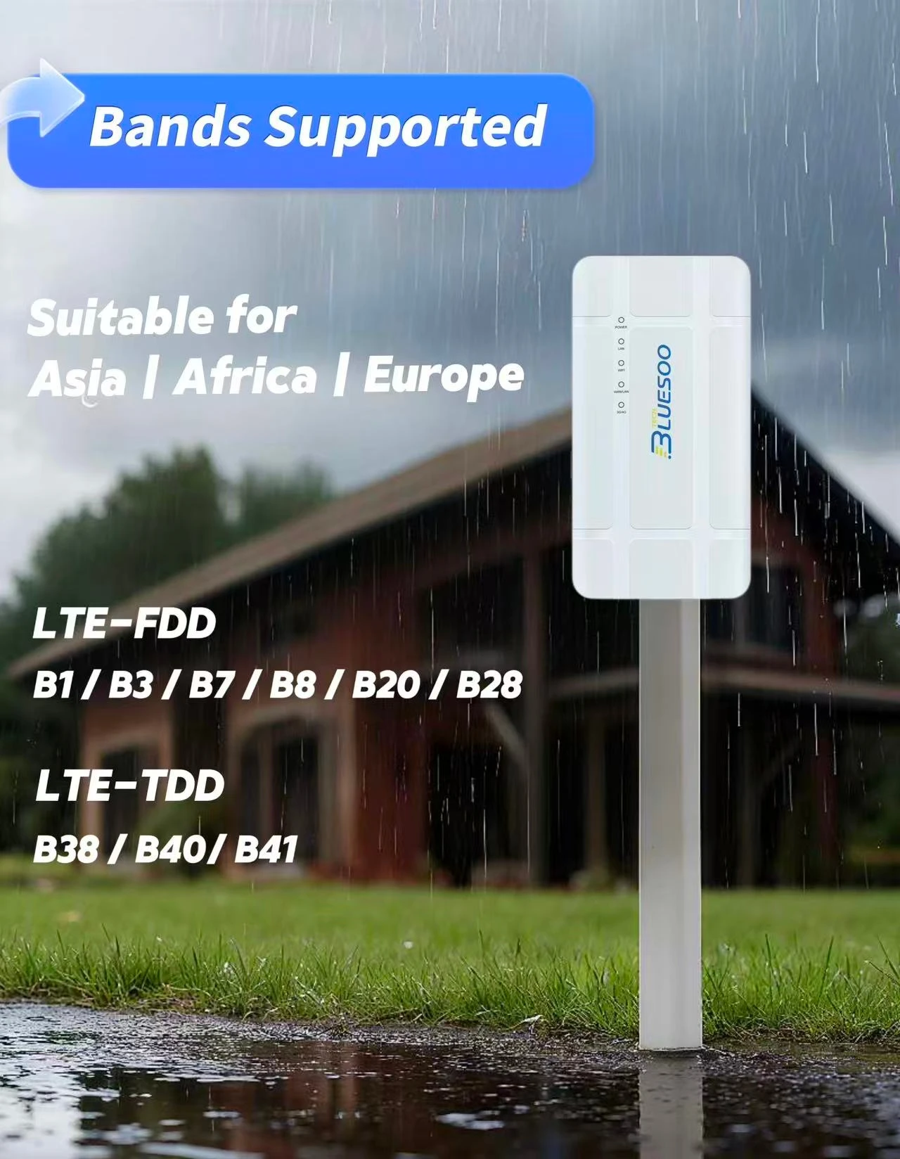 Picture 6: ​2025 New 300Mbps Outdoor 4G LTE Router IP65 Waterproof with SIM Card Slot  WiFi Repeater for Villa Farm Long Range Coverage