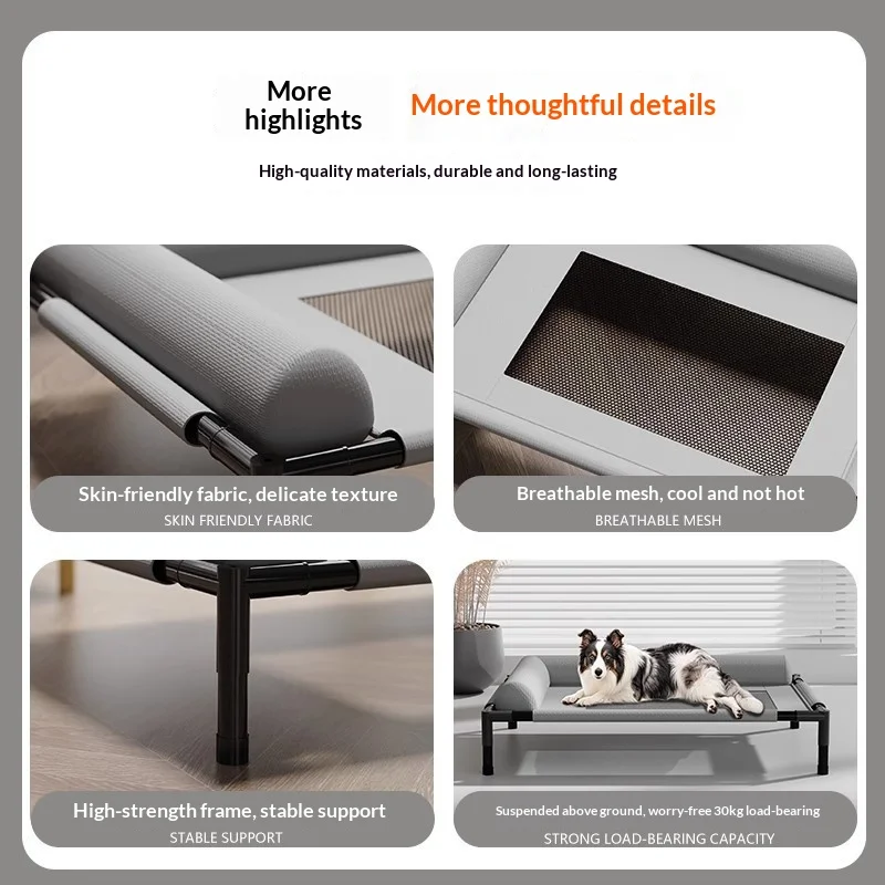 Cama elevada impermeable desmontable para gatos y perros - imagen 3