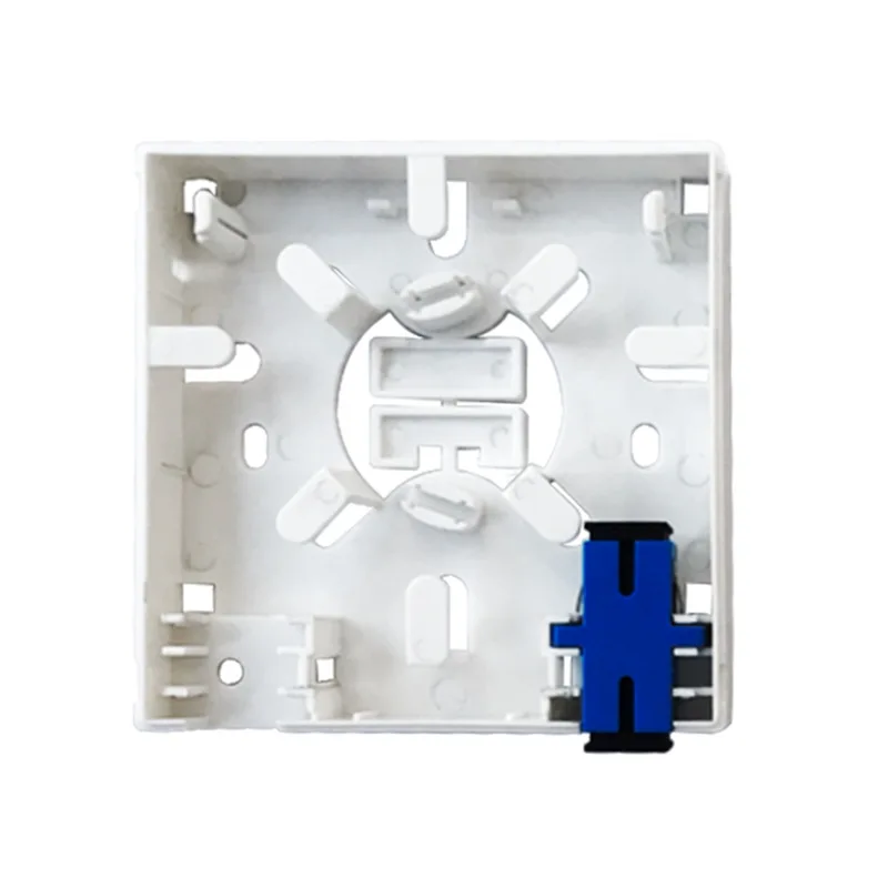 Fiber Panel Box Enclosure,2 Core Fiber Optic Terminal Distribution Junction Box Double-Port 86 Type Panel Fiber Box AB óptica