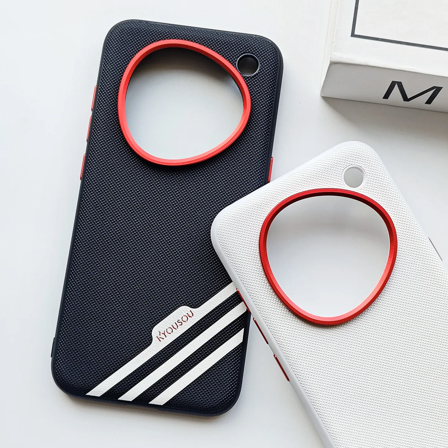 Light Luxury Striped Shockproof Protective Phone Case for Nubia M153 Bean Bag Mobile Phones Business Men Premium Cover view 3