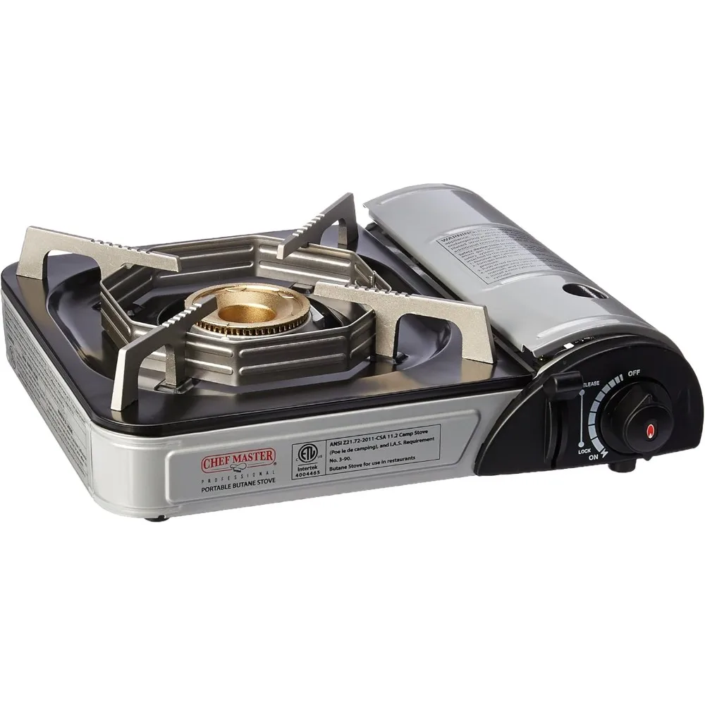 

90011 Butane Countertop Stove10 000 BTU Portable with Carry Case High Performance Piezo IgnitionBrass Burn