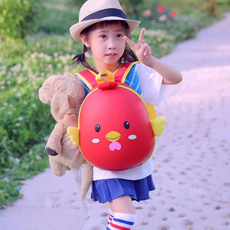 Kids Backpack Cute Cartoon Chick Shell Waterproof Bag Backpack Children Boys Girls Preschool Kindergarten Gift Casual Bags