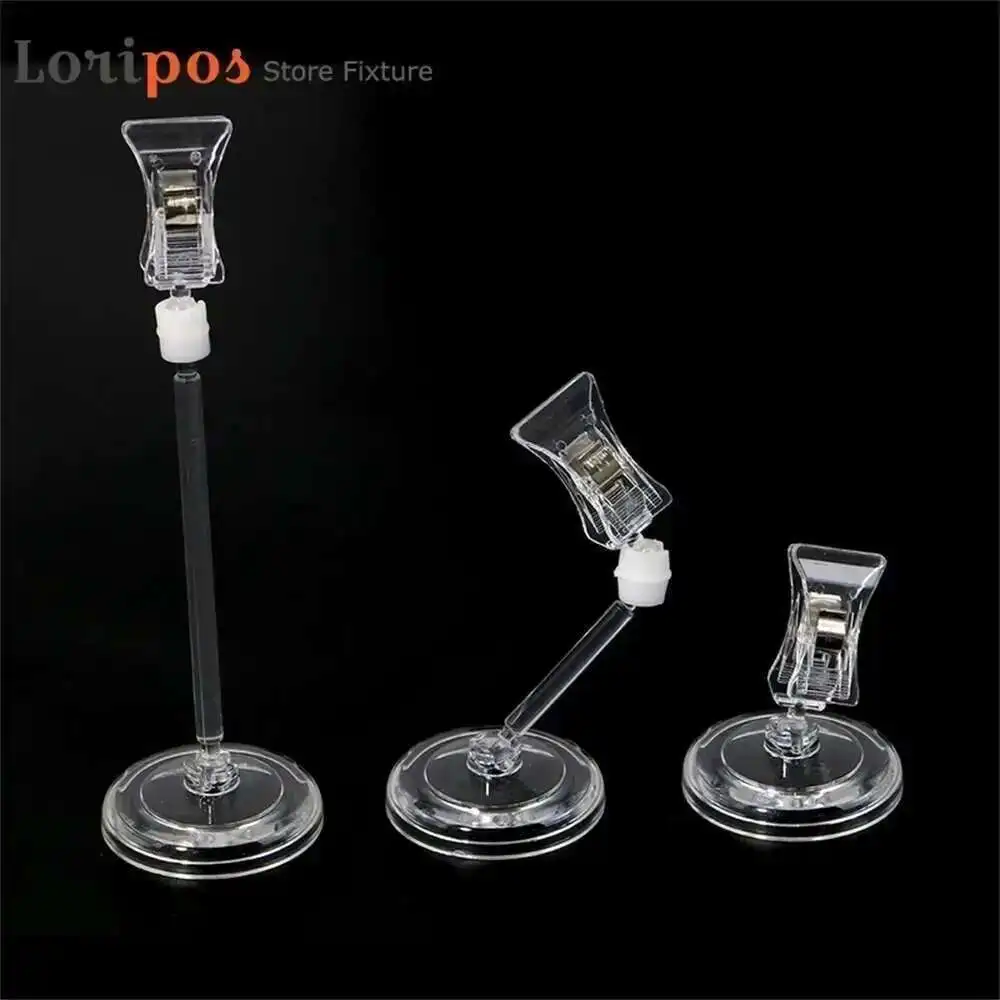 Clear Pop Plastic Sign Paper Card Display Label Promotion Signage Holders In Supermarket Retails Price Tag Clip