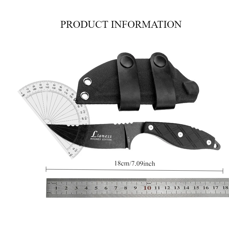 V040 الأسود سكينة تكتيكية 8Cr13Mov بليد G10 مقبض التكتيكية الدفاع جيب EDC سكين تخييم صغير أداة المجال سكينة سرفايفل #6