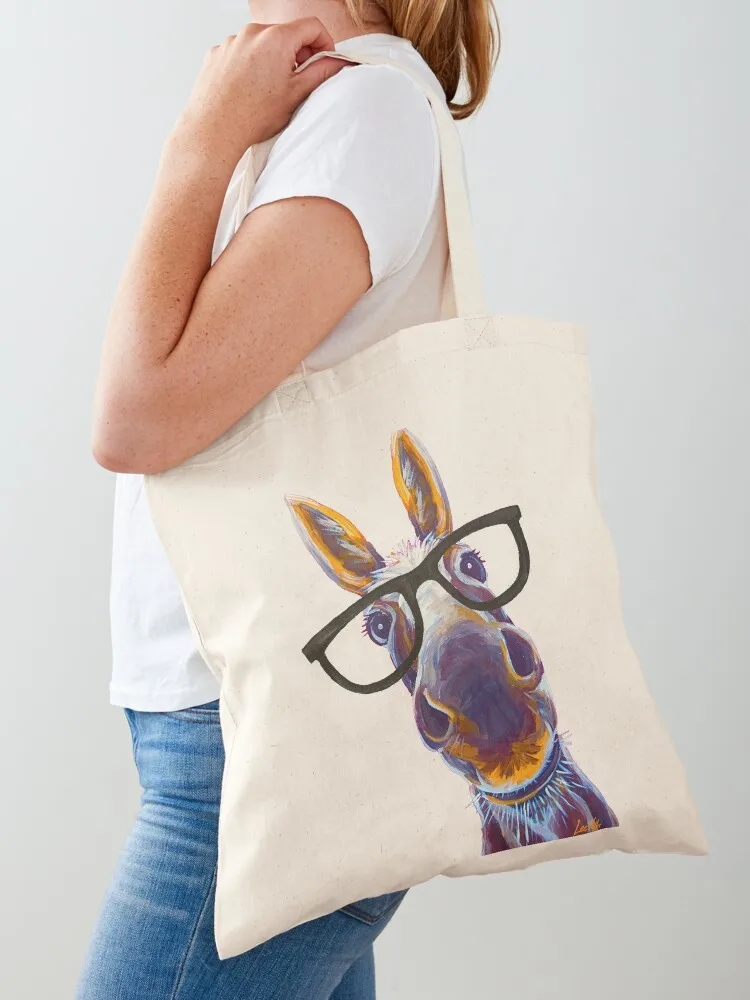 

Funny Donkey art, Smart Donkey with glasses Tote Bag Handbags Cloth bag Handbags women tote bag men's