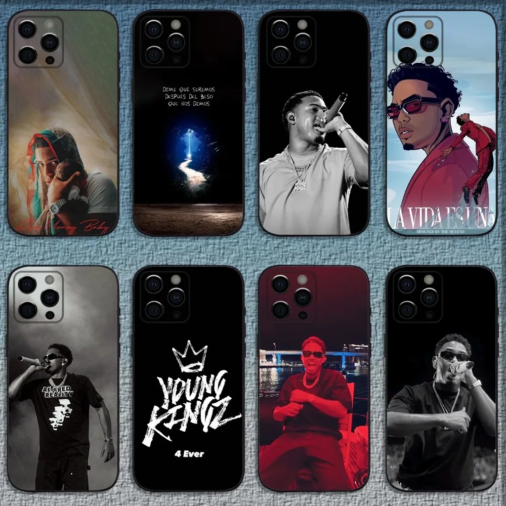 M-Myke Towers Rapper Phone Case For iPhone 16,15,14,13,12,11,Pro,X,XS,Max,XR,Plus,Mini Soft Black Cover