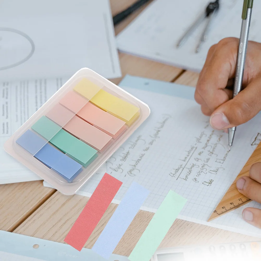 9 set Schede per libri Indice colorato Adesivi Easy Peel Stick Multiuso Ufficio Casa Lettura Note File Cartelle Diari Catalogo