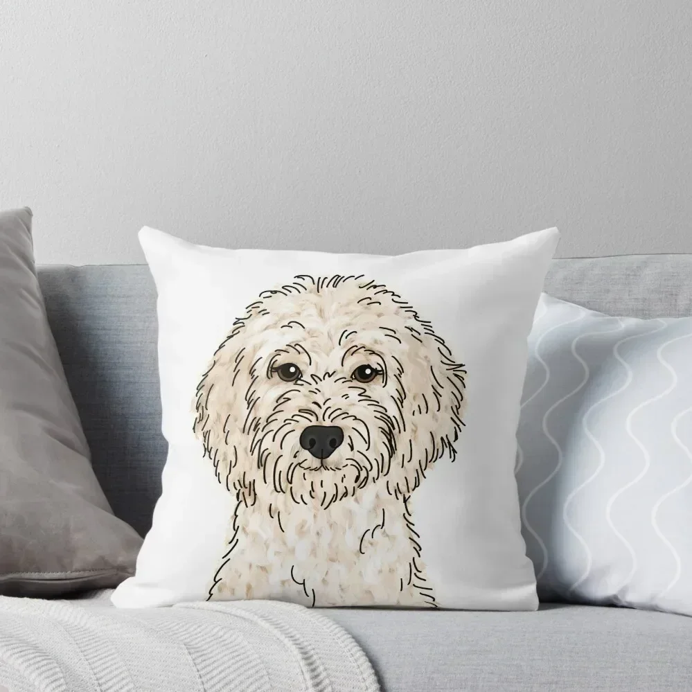 

Cream Goldendoodle Throw Pillow autumn pillowcase ornamental pillows Pillowcase Cushion Decorative Pillow Covers For Sofa pillow