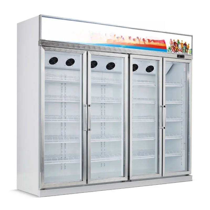 Refrigerated cabinet bar air-cooled six-door freezer box commercial