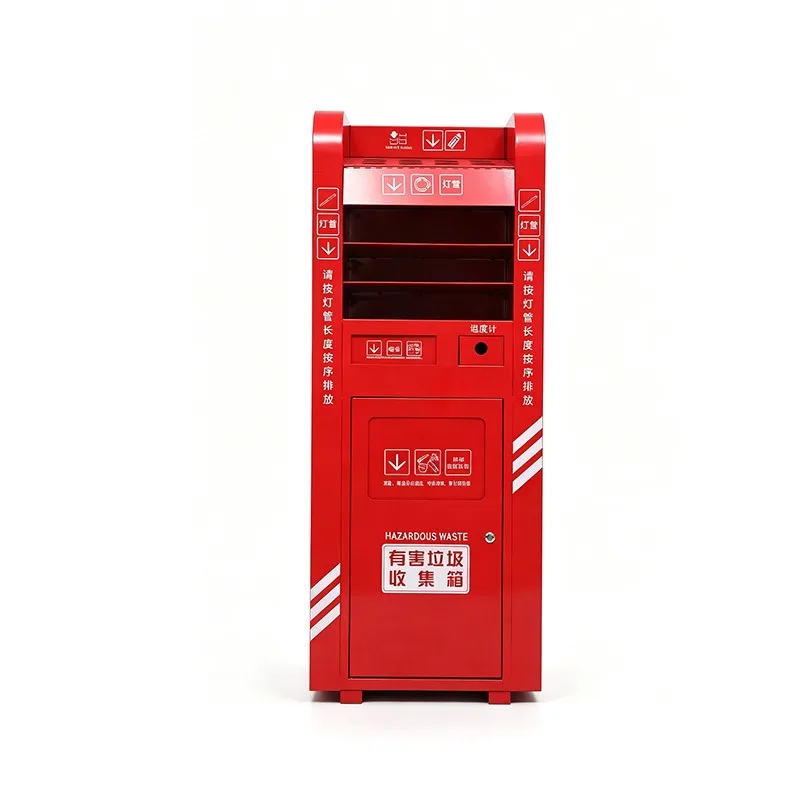 Chinese-style red sorting trash can, antique double bucket peel box