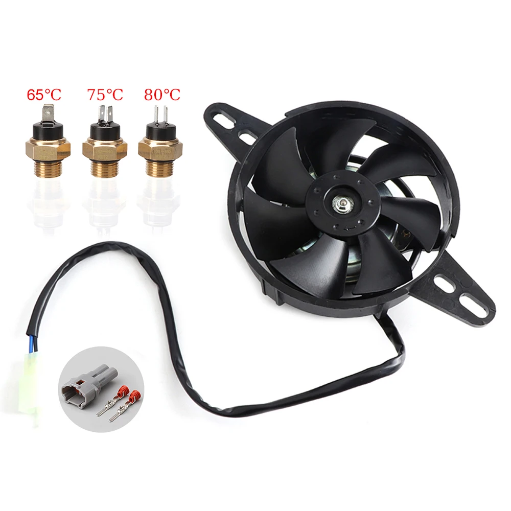 Universal 4 Inch Motorcycle Fan 12V Cooling Radiator Fan Oil Cooler for 150CC-250CC ATV Dirt Bike Quad Buggy Motocross Parts