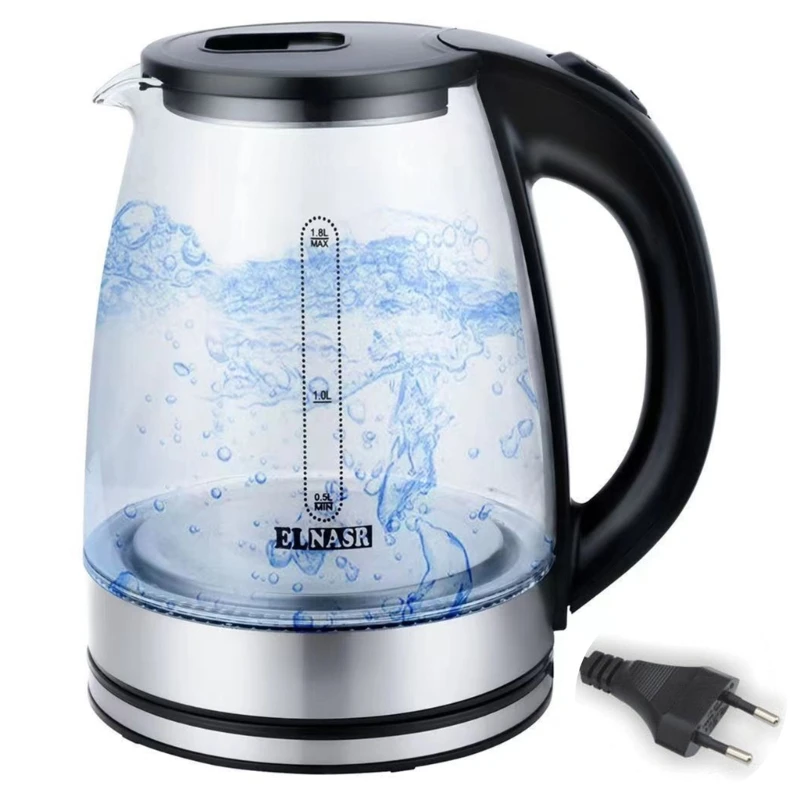 1.8L Electric Kettle Blue-light Stainless Steel Coffee Maker Auto Shut-Off 220V Intelligent Water Kettle Home Appliances