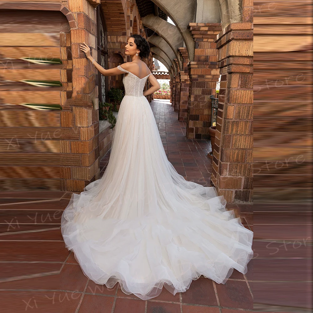 Robes de mariée élégantes A-Line pour femmes, belle mariée en dentelle appliquée, tout ce qui est moderne, hors de l'initiative