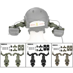 Shooting Headset Bracket Kit Multi-angle Rotation Helmet Rail Adapter Fit OPS Core ARC and Team Wendy M-LOK Rail Headphone Mount