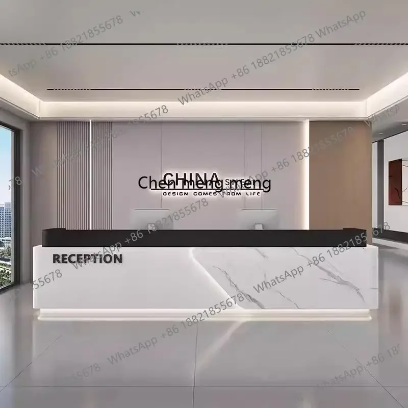 G153 Minimal Commericial Reception Desks Industrial Commericial Business Elegant Reception Desks Service Promotion Bureau Furnit